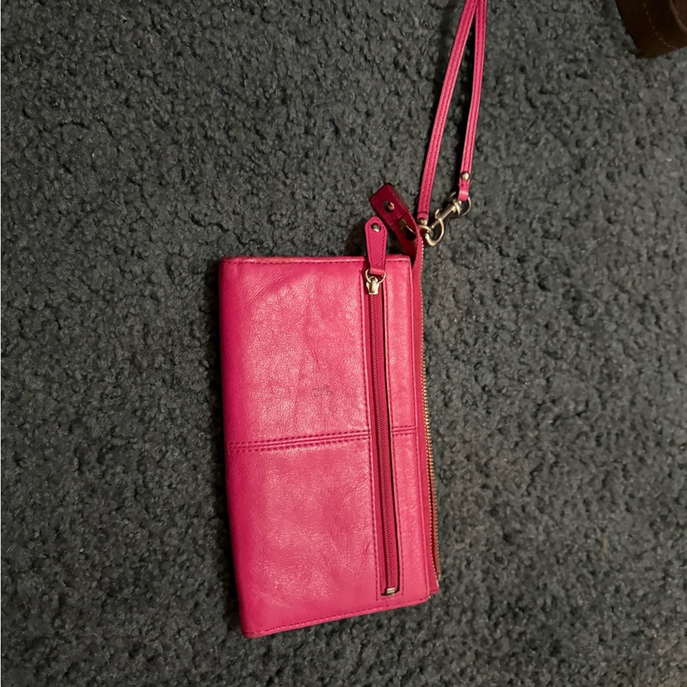 Coach Fuchsia Wristlet Clutch